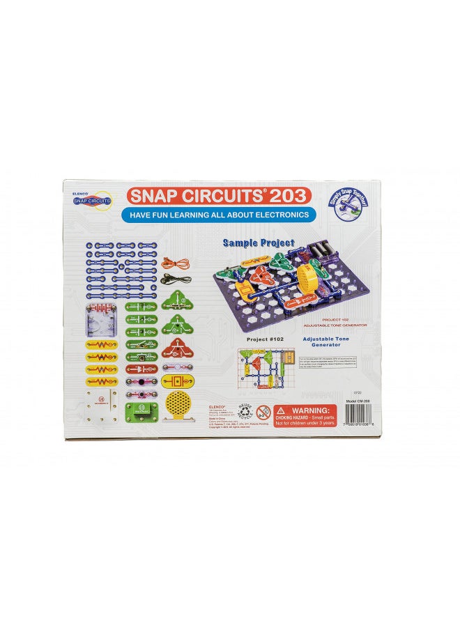 Snap Circuits 203 Electronics Exploration Kit | Over 200 STEM Projects | Full Color Project Manual | 42 Snap Modules | Unlimited Fun