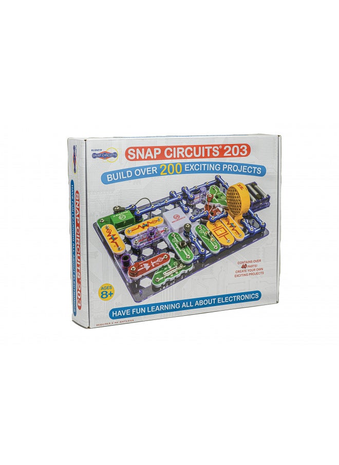 Snap Circuits 203 Electronics Exploration Kit | Over 200 STEM Projects | Full Color Project Manual | 42 Snap Modules | Unlimited Fun