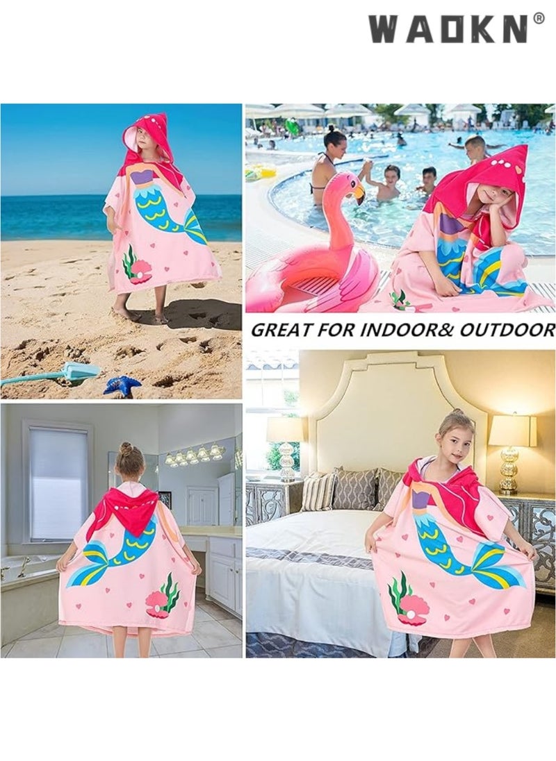 Soft Microfiber Bath Towel for Toddlers Aged 1-6: Hooded Design for Added Comfort, Super Absorbent & Ultra-Gentle on Sensitive Skin, Perfect Companion for Swimming, Beach Trips, Water Play Activities, and Post-Bath Warmth (1Pcs)