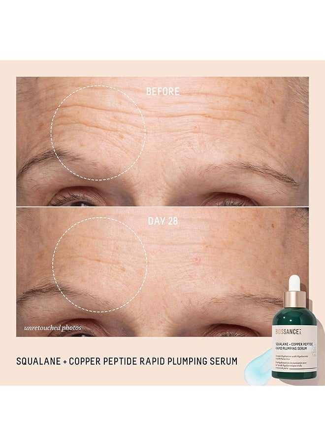 Squalane + Copper Peptide Rapid Plumping Serum-Powerfully Hydrating Face Serum that Instantly Plumps and Firms with Collagen Boosting Copper Peptides 50ML