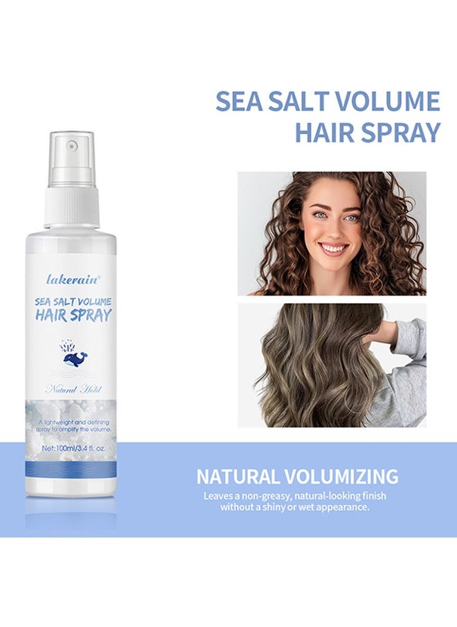 Sea Salt Volume Hair Spray - Sea Salt Spray for Hair Men and Women Beach Wave Spray Increase Hair Shine Subtle Hold and Natural Shine Hair Volumizing Spray Hair Styling for Texture and Thickness Saltwater Spray 100ml