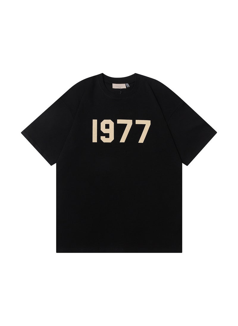 1 x 5 pcs FOG 1977 Velvet Print Tee Summer 2022 Black