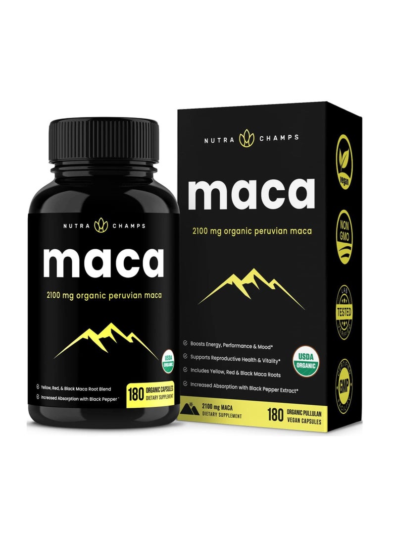 Maca Organic Peruvian 2100Mg - 180 Caps