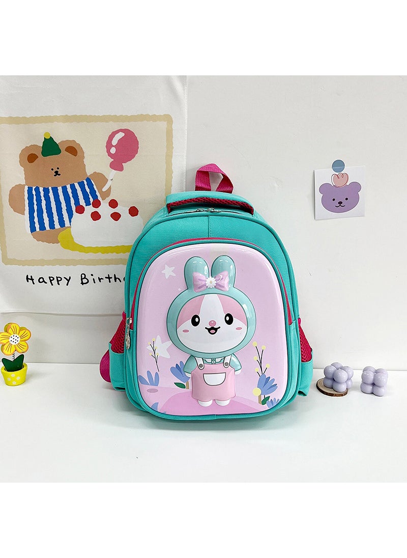 1 x 5 pcs Cute Cartoon Animal Kids Backpack EVA Oxford Lake Blue