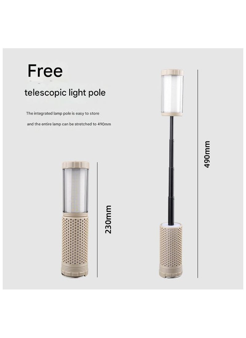 Telescopic Atmosphere Camping Light Outdoor Warm Color Unlimited Dimming Camping Tent Portable Camping Light