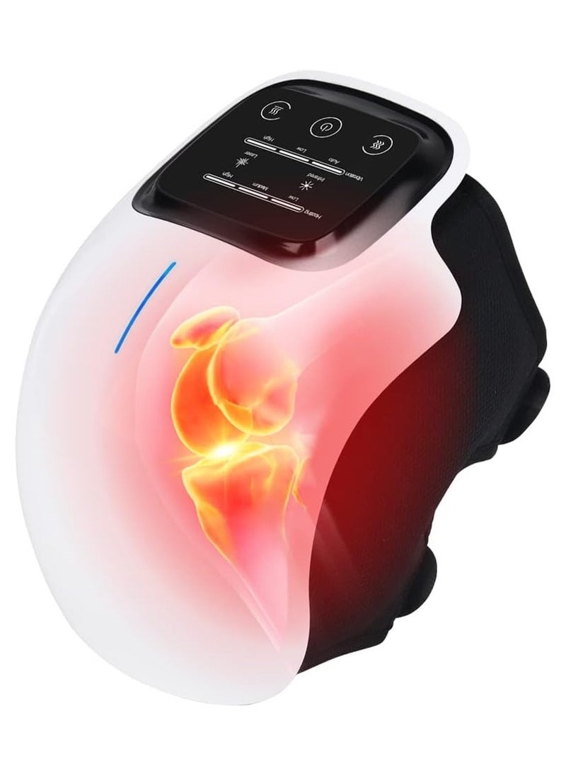 Cordless Knee Massager with Heat, 3 Vibration Modes & 3 Heating Levels, Gift for Men, Women