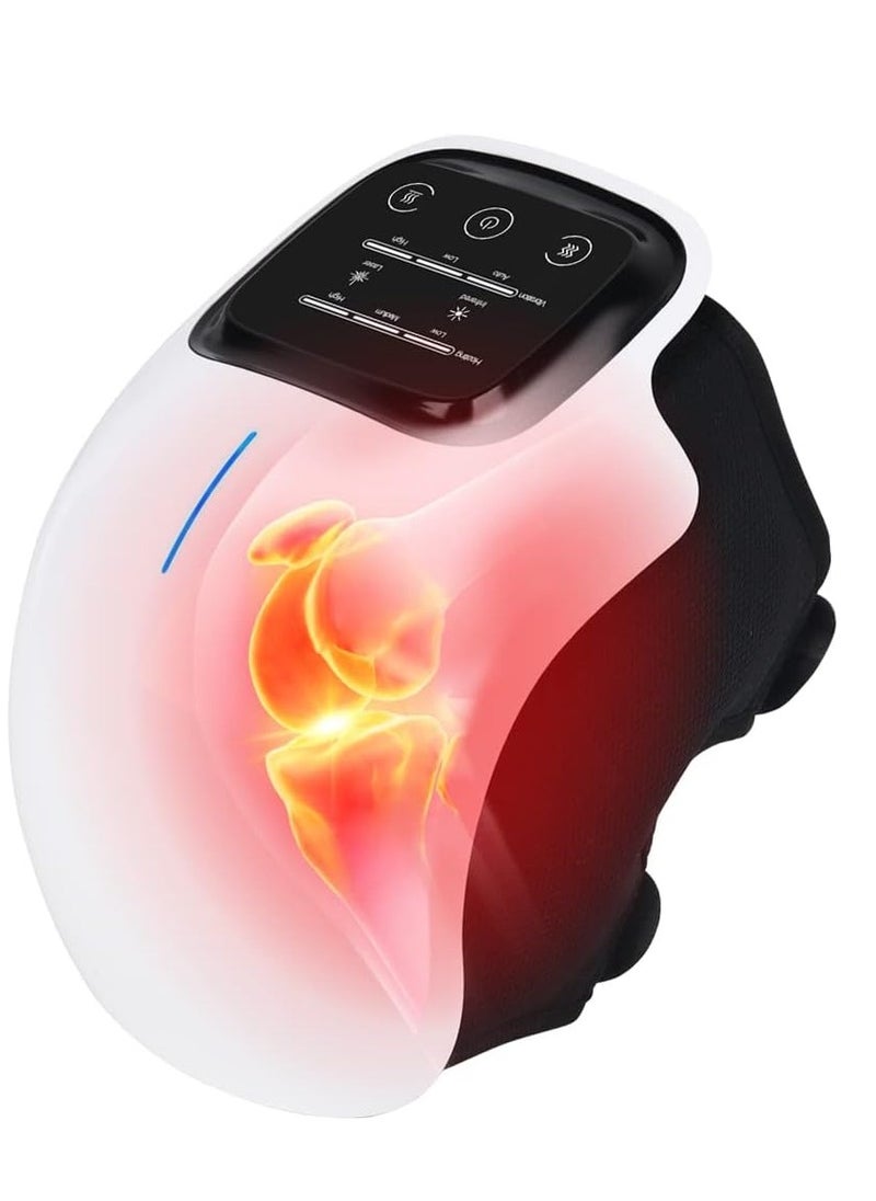 Cordless Knee Massager with Heat, 3 Vibration Modes & 3 Heating Levels, Gift for Men, Women