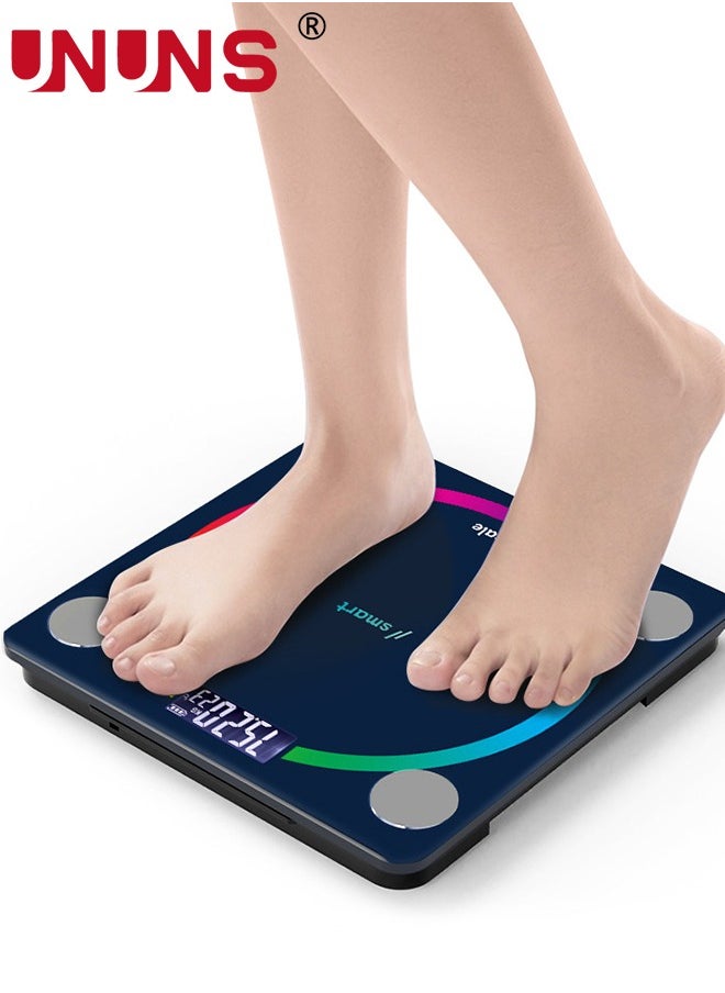 Smart Weight Scale,Bathroom Scale,Invisible-Backlit Screen Digital Body Weight Scale,Scratch Resistant Accurate Glass Scale,Up To 400 Pounds,Blue