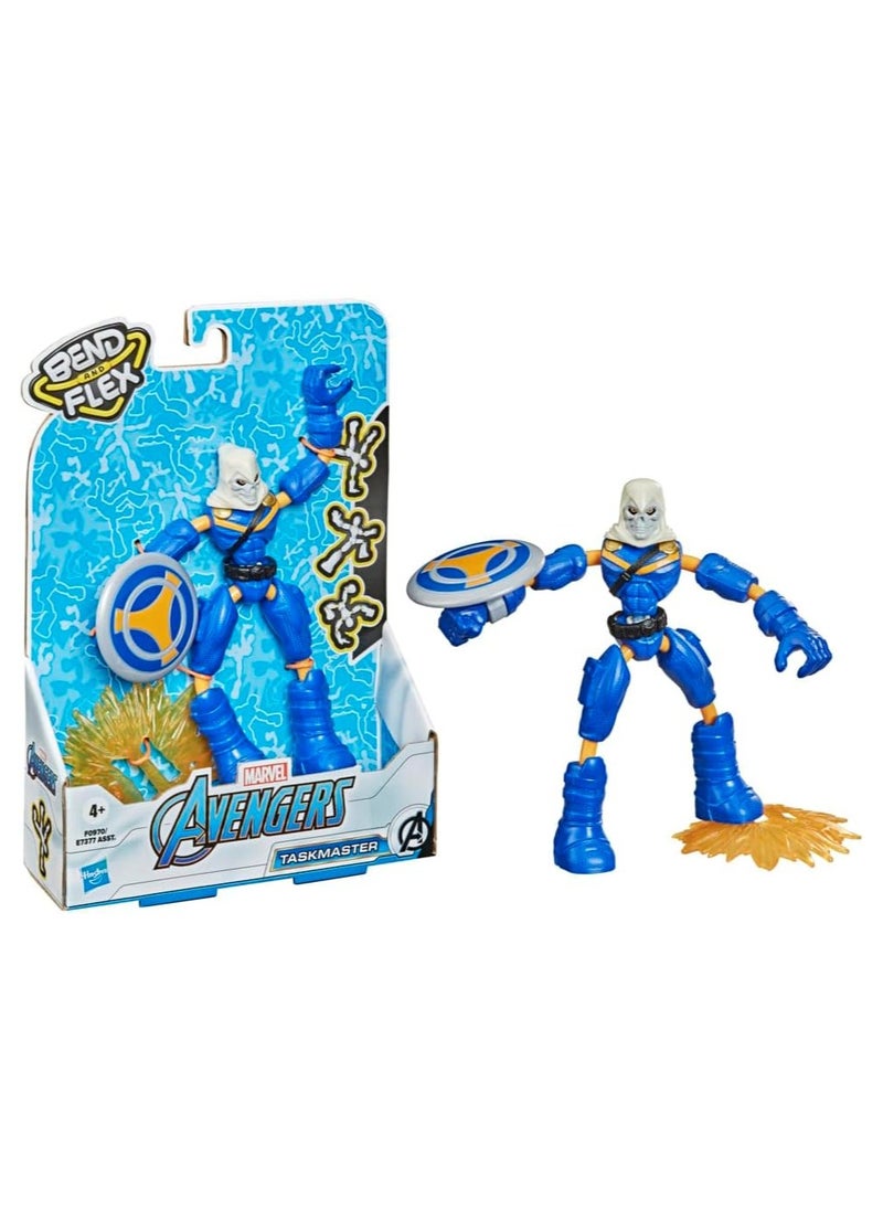 Marvel Bend And Flex Action Figure Toy, 6-Inch Flexible Taskmaster