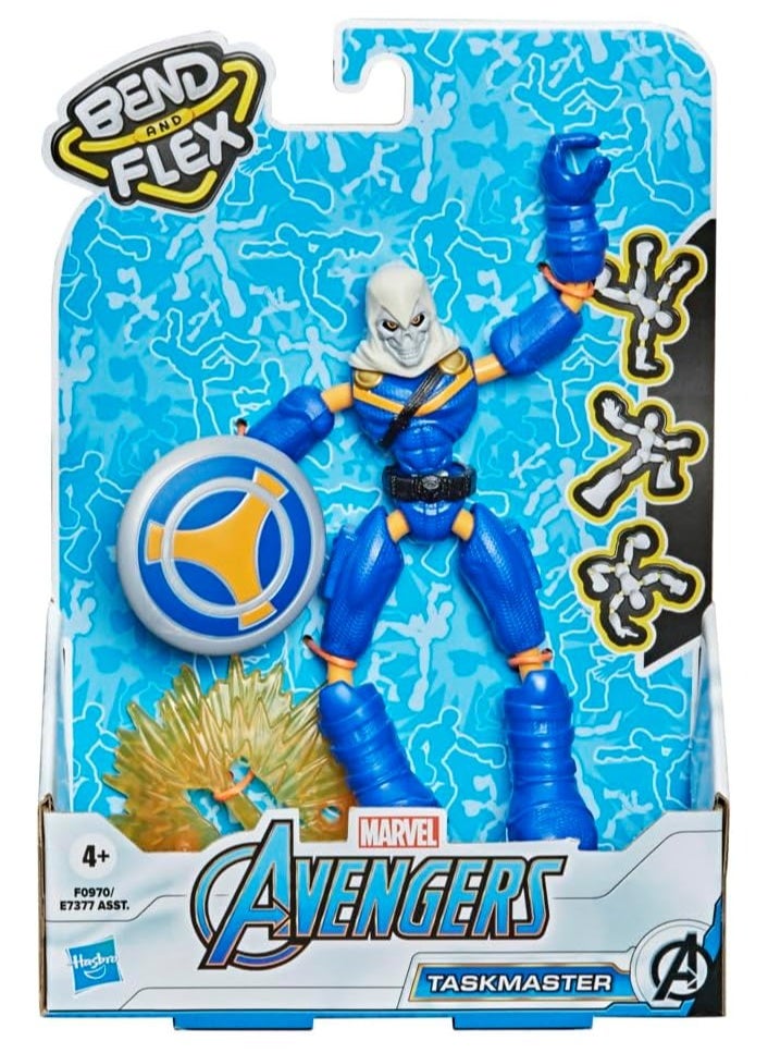 Marvel Bend And Flex Action Figure Toy, 6-Inch Flexible Taskmaster