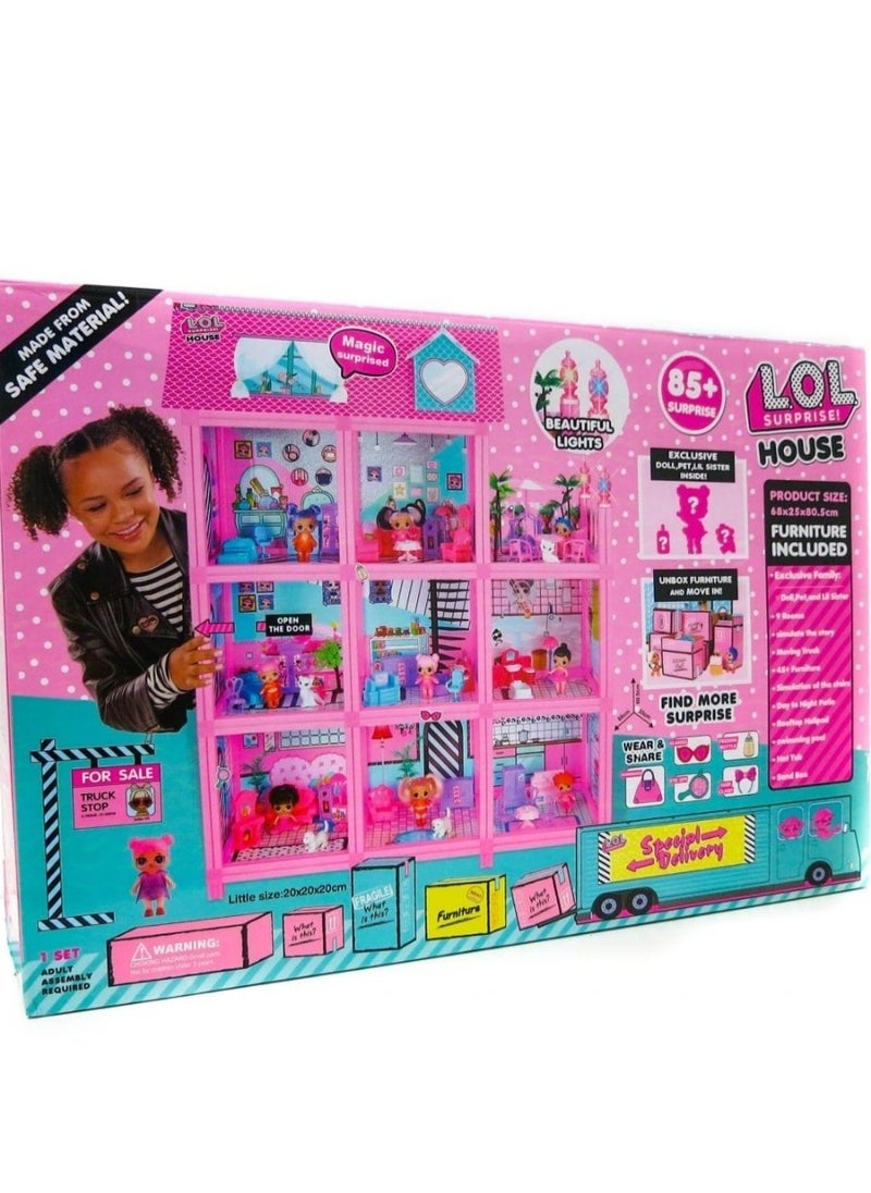 Surprise House with 85+ Surprises, 9 rooms, light ,Furniture & Accessories