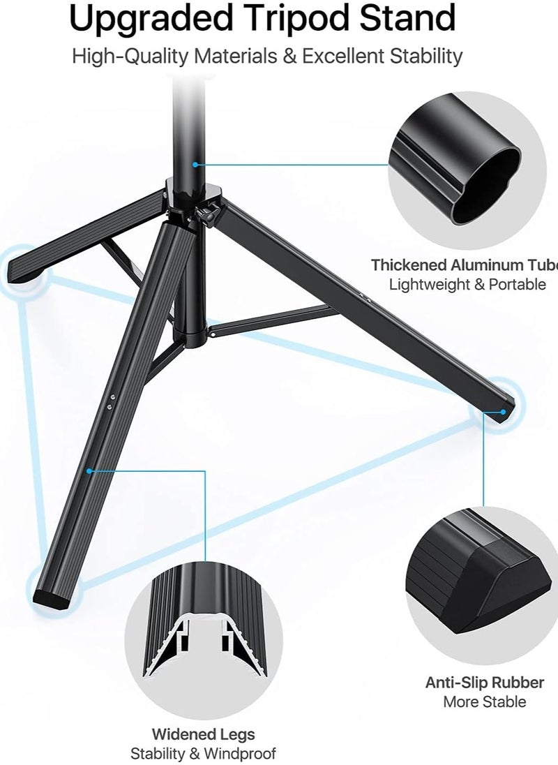 Phone Tripod - 66 [Stable & Tall] iPhone Tripod Stand with Remote, Tripod for iPhone Compatible with iPhone 16 15 Pro Max 14 13 Plus,Samsung S22/ Camera/GoPro/Video Recording