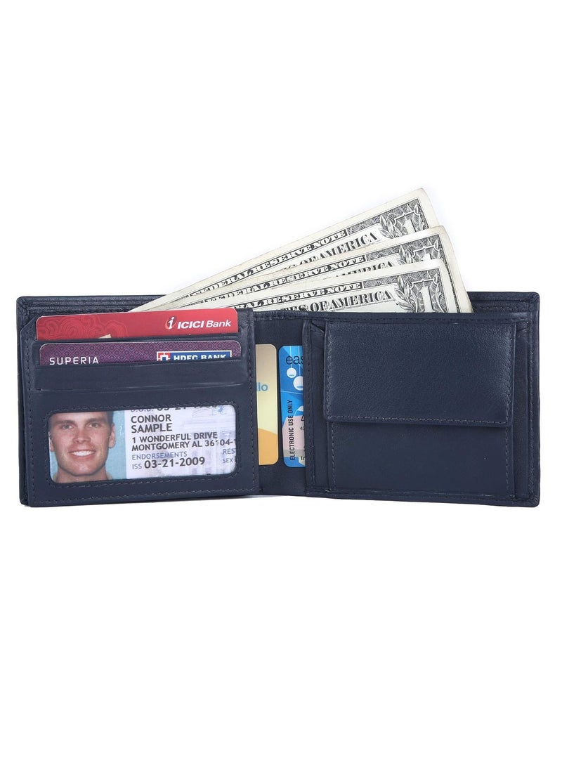 AM leather Bi Fold Actual Leather Wallet