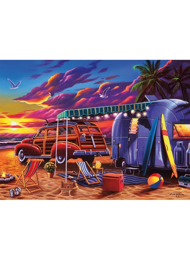 Buffalo Games - Geno Peoples - Beach Camp - 1000 Piece Jigsaw Puzzle