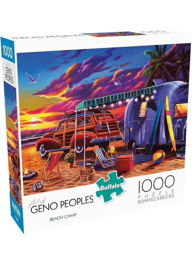 Buffalo Games - Geno Peoples - Beach Camp - 1000 Piece Jigsaw Puzzle