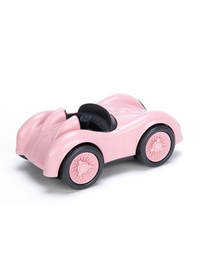 Green Toys Race Car, Pink - Pretend Play, Motor Skills, Kids Toy Vehicle. No BPA, phthalates, PVC. Dishwasher Safe, Recycled Plastic, Made in USA.