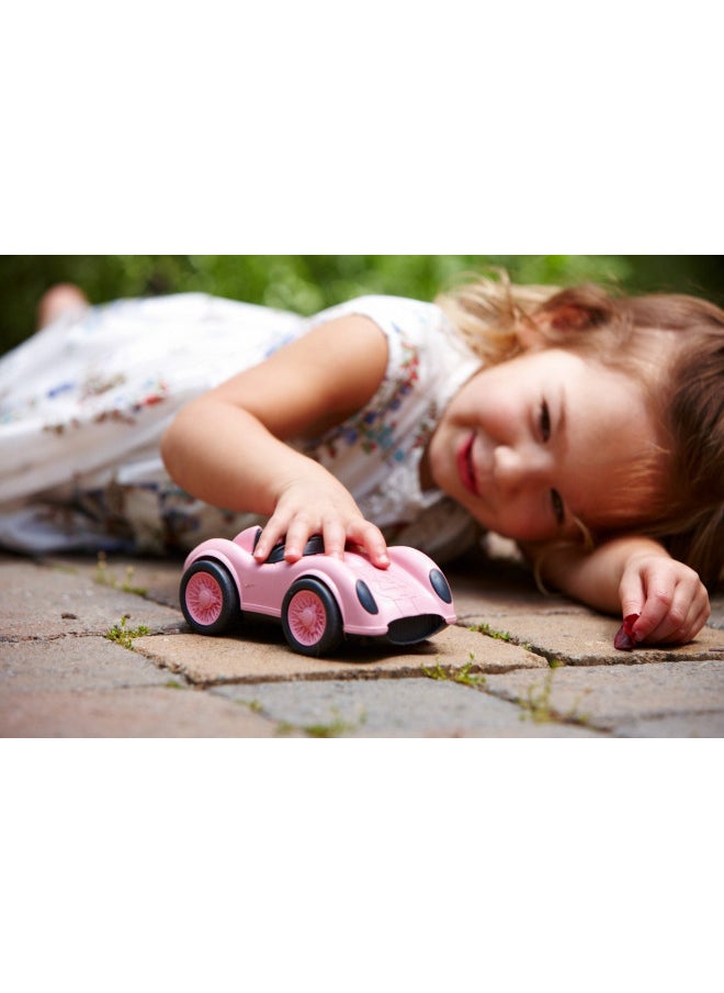 Green Toys Race Car, Pink - Pretend Play, Motor Skills, Kids Toy Vehicle. No BPA, phthalates, PVC. Dishwasher Safe, Recycled Plastic, Made in USA.