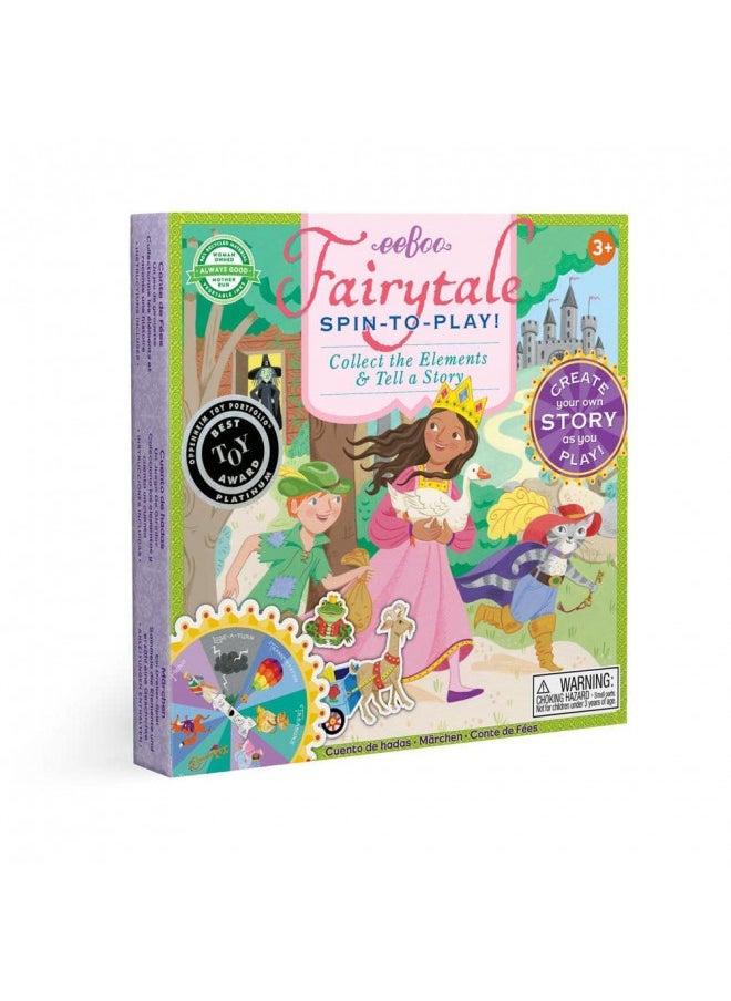 eeBoo: Fairytale Spinner, Collect The Elements & Tell a Story, Create Your Own Story as You Play, for 2 to 4 Players, for Ages 5 and up