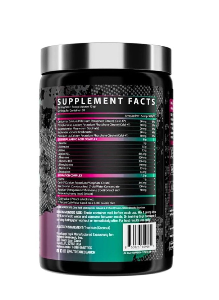 Nutrex EAA+ Hydration 390g | Performance & Recovery Fuel in Strawberry Watermelon