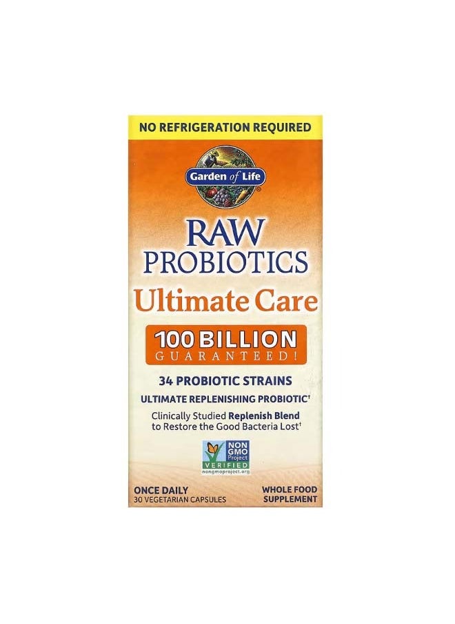 RAW Probiotics Ultimate Care 30 Vegetarian Capsules