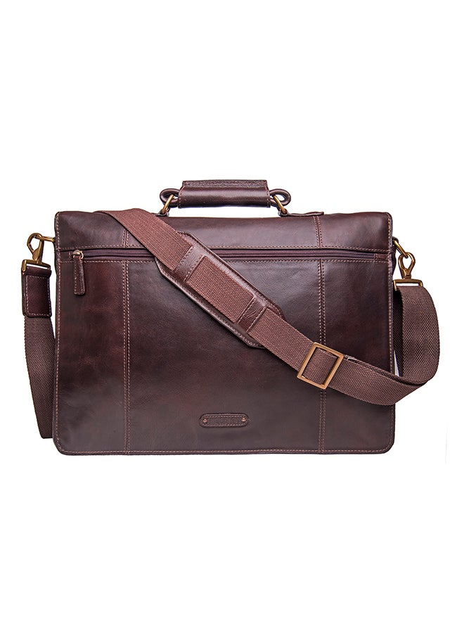 Parker 03 Leather Briefcase Brown