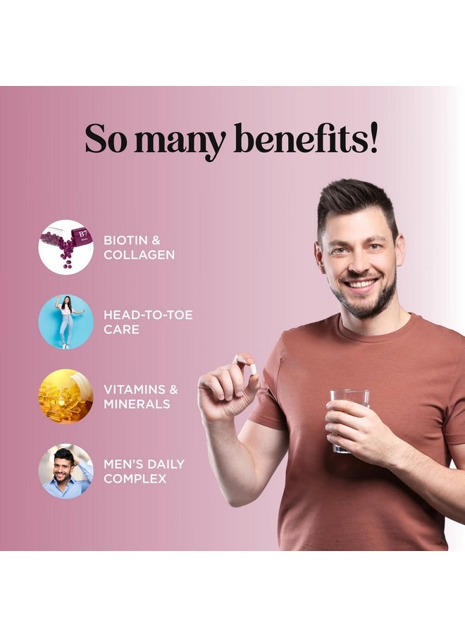 Thicker Hair Growth Vitamins For Women - Extra Strength Biotin And Collagen Supplement With Healthy Hair Vitamins For Hair Loss - Visibly Stronger And Fuller Hair Growth Supplement (1 Month) (Womens)