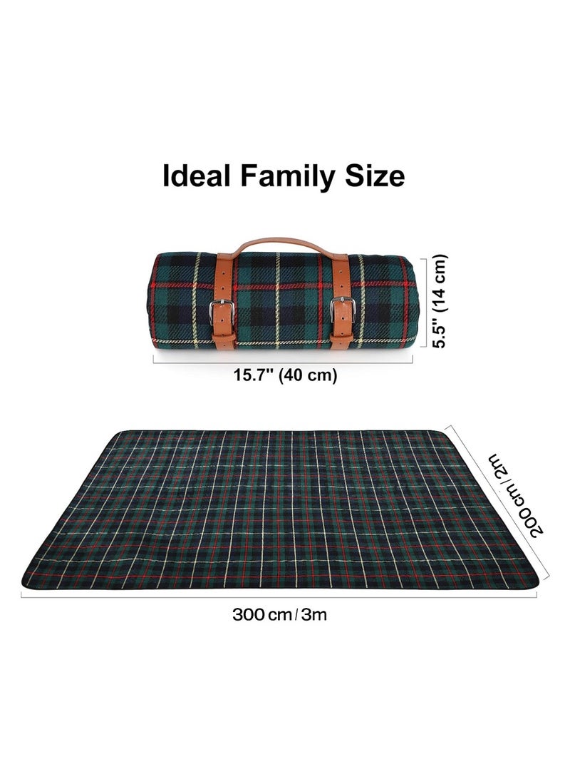 Outdoor Camping Picnic Mat 2x3m - Foldable waterproof Mat 200 x 300 cm (Green)