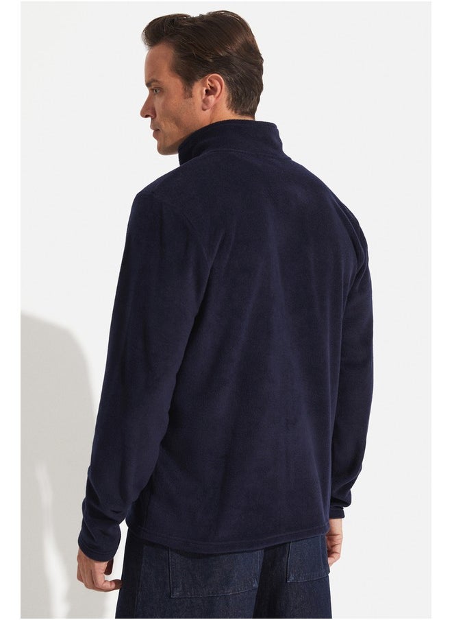 June Zipper Polar Sweatshirt Navy