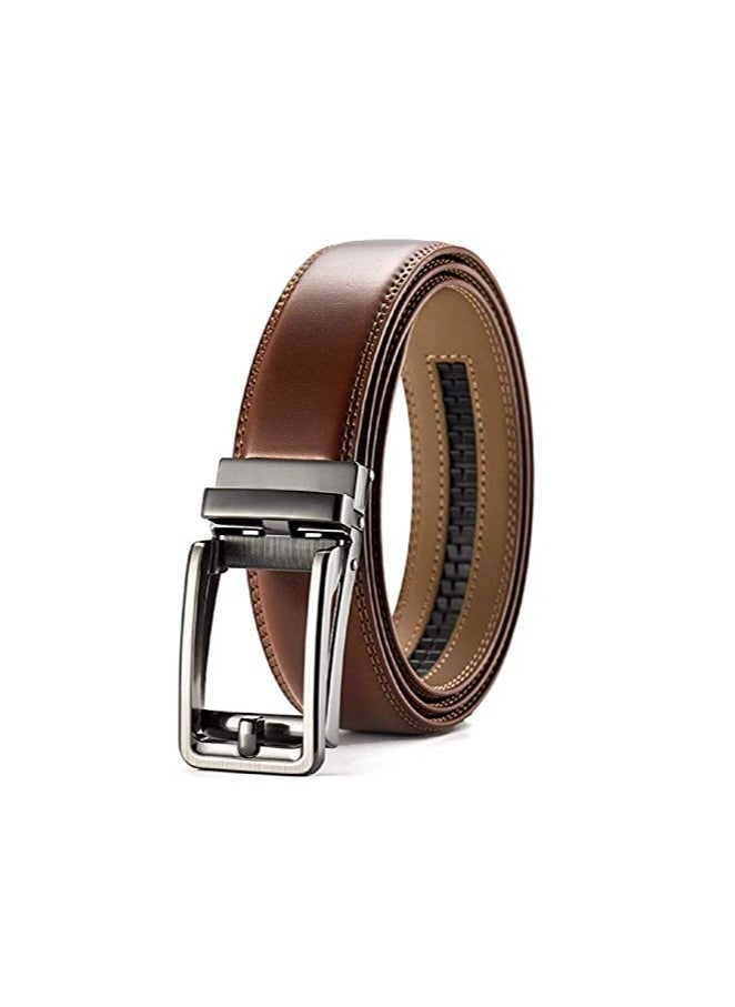 Genuine Leather Belt for Men with Easier Adjustable Autolock Buckle Micro Adjustable Belt Fit Everywhere  Formal and Casual  Elegant Gift Box