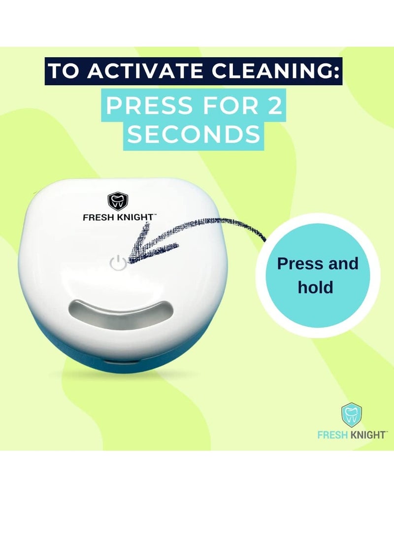 FRESH KNIGHT UV Retainer Case | UVC Retainer Cleaner, Disinfects Cleans and Removes Odors, Mouth Guard Case, compatible for Invisalign Case, Retainer Cases | Fresh Case