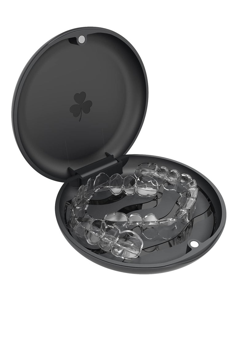 ARGOMAX - 2 Pack Retainer Mouth Guards Travel Cases, Black + Black.