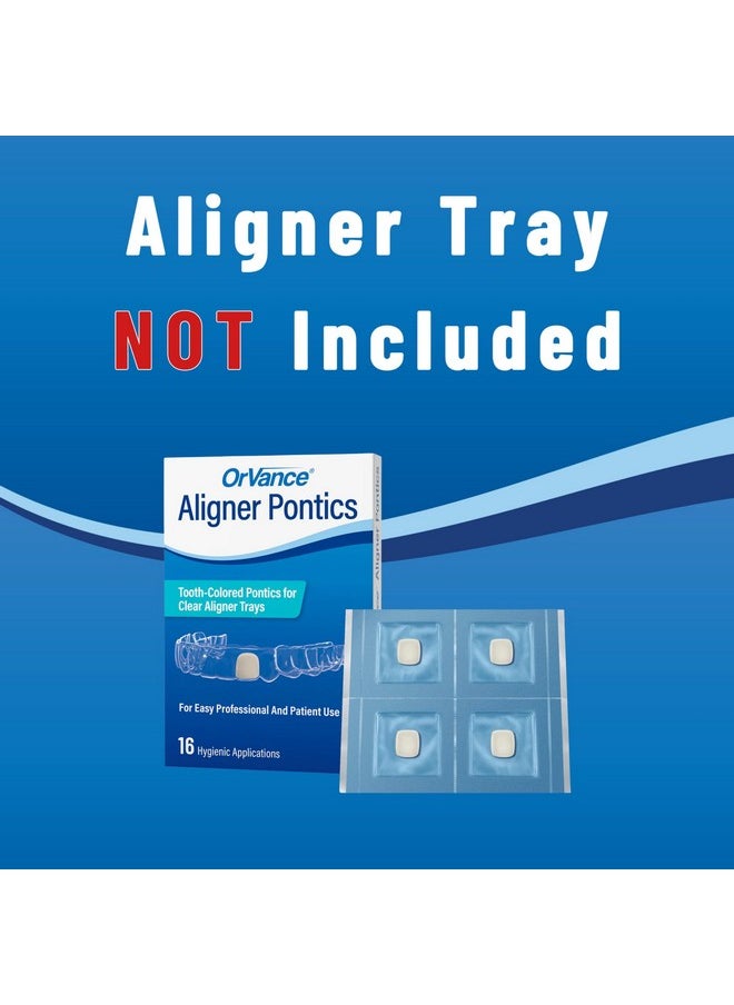 Aligner Pontics | Temporary Tooth Replacement For Aligner Trays And Retainers During Orthodontic Treatment (16 Count)
