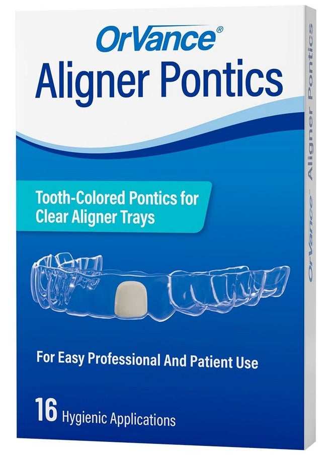 Aligner Pontics | Temporary Tooth Replacement For Aligner Trays And Retainers During Orthodontic Treatment (16 Count)