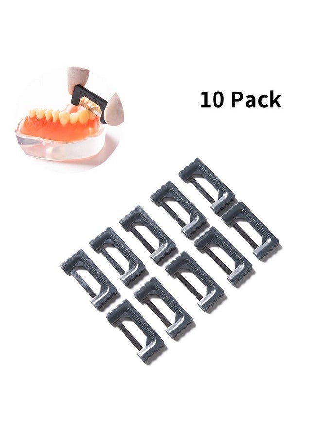 Dental Ipr Strip System 10Pcs Orthodontic Interproximal Reduction Enamel Kits (Black)