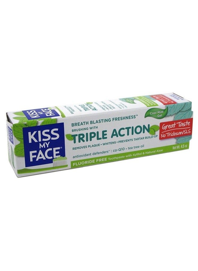 Toothpaste Triple Action Cool Mint Gel, 4.5 Ounce (Pack Of 2)