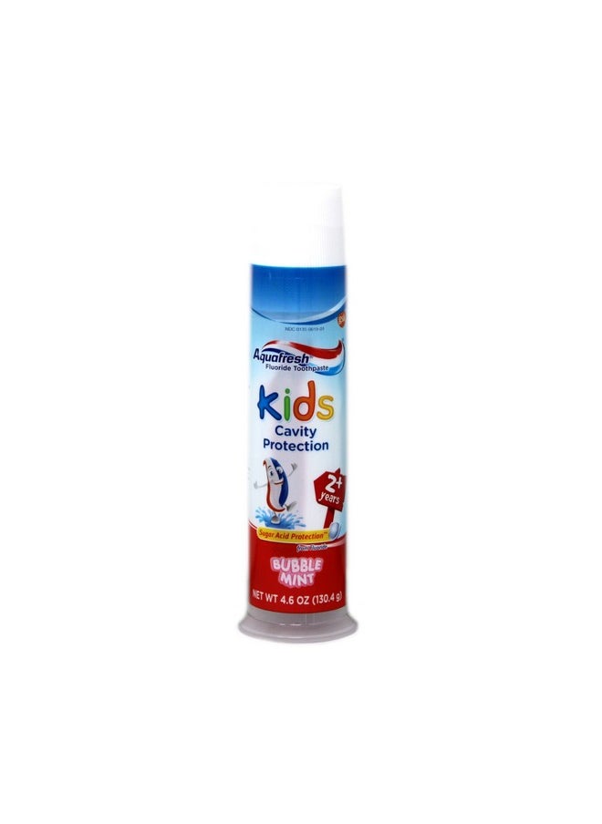 Aqua Fresh Kids Pmp Size Z Kids Pump Toothpaste, Bubble Mint, 4.6 Ounce