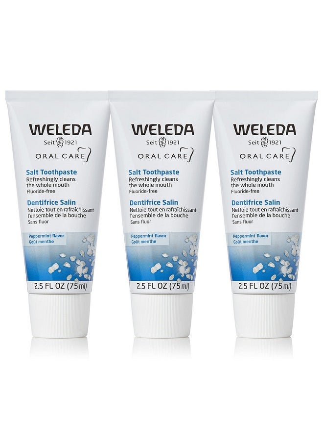 Natural Salt Toothpaste. 2.5 Fluid Ounce (Pack Of 3)