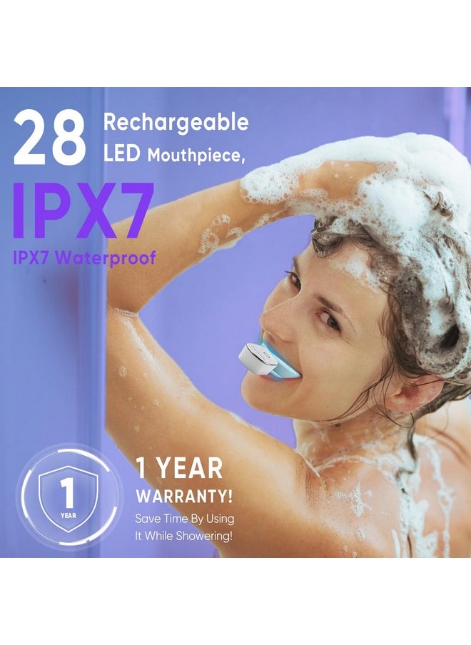 Deluxe 10 Min Teeth Whitening Kit With 28 Led Light, 35% Carbamide Peroxide Teeth Whitening Gel, Helps Remove Years Of Stains From Coffee, Soda, Wines, Smoking, Food