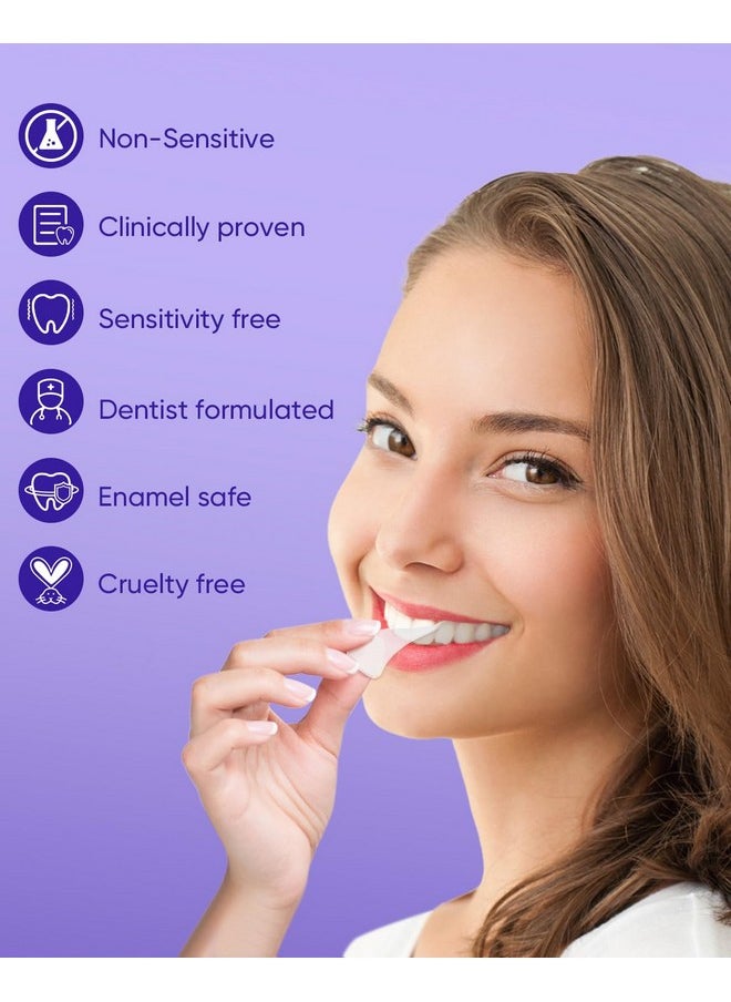 Non-Sensitive 10Pcs Teeth Whitening Strips Kit With Waterproof 28X Led Light 10-Min Fast Remove Coffee Wine Tobacco 20 Years Of Stains Whitening Tooth Care Oral Safe For Enamel