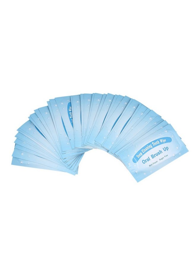 Mint-Flavored Oral Finger Wipes Teeth Whitening Wipes Oral Cleaning Wipe (100 Pcs)