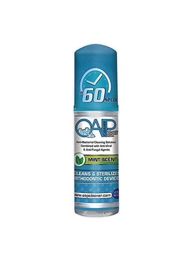 M Retainer Cleaner, Aligner, Invisalign, Denture, And Mouth Guard Cleaner | Orthodontic 60 Seconds Cleanser By Oap Cleaner | Paraben, Sulfate And Triclosan Free | 44.3 Ml Bottle