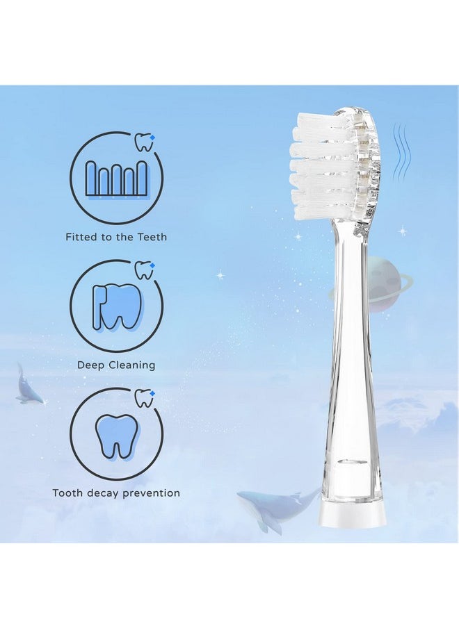 5Pcs Children'S Replacement Toothbrush Heads Compatible With Seago Sg-513/977/Ek6, Compatible With Brush-Baby Wildones/Kidzsonic, Compatible With Dada-Tech Dt-Bb1/Dt-977/Dt-K6 (18 Months+)