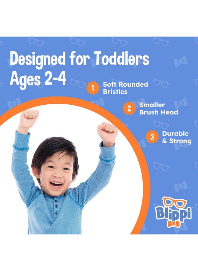 Blippi Kids Toothbrushes, Manual Toothbrushes For Kids, Toothbrush For Toddlers 2-4 Years, Blippi Childrens Toothbrush, Soft Toothbrushes, 6Pk