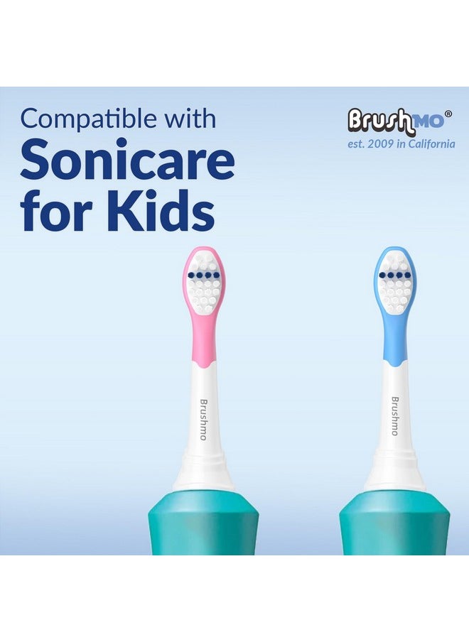 For Baby Teeth And Kids Ages 3+ Soft Replacement Toothbrush Heads Compatible With Philips Sonicare Hx6032/94, Compact, 8 Pack