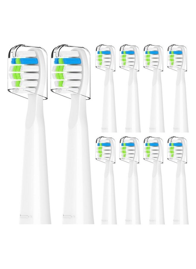 Replacement Toothbrush Heads Compatible With Bitvae D2 Electric Toothbrush, White, 10 Pack