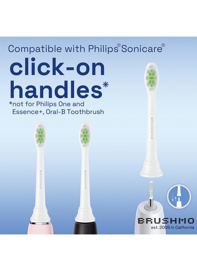 Whitening Replacement Toothbrush Heads Compatible With Philips Sonicare Diamondclean Hx6062/65, White, 8 Pack