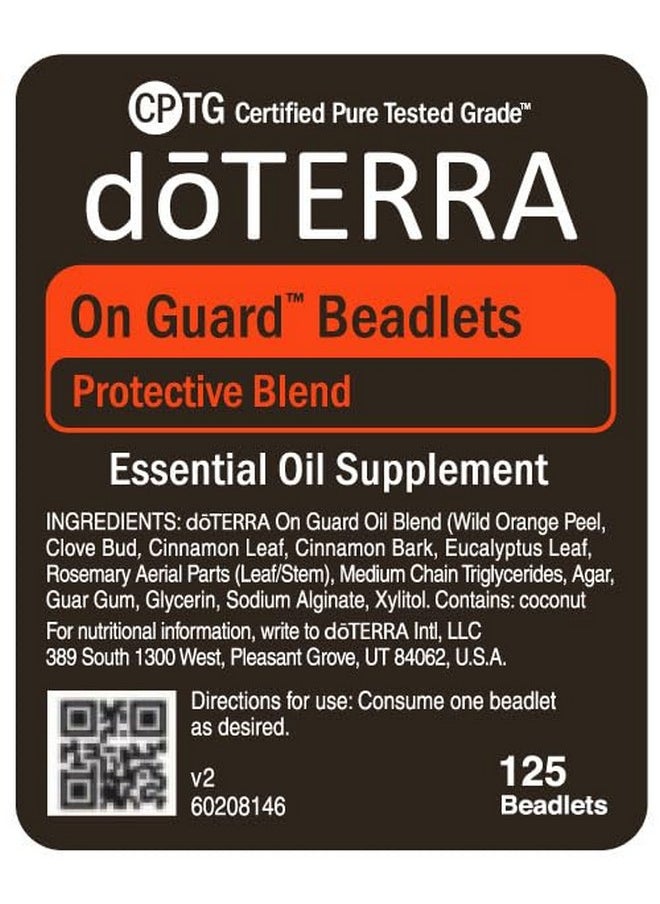 On Guard Essential Oil Protective Blend Beadlets 125 Ct (2 Pack)