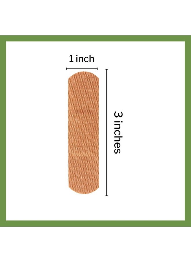Adhesive Bandages, Sterile, Fabric Strip, 1 In X 3 In, 100 Count, 1 Pack