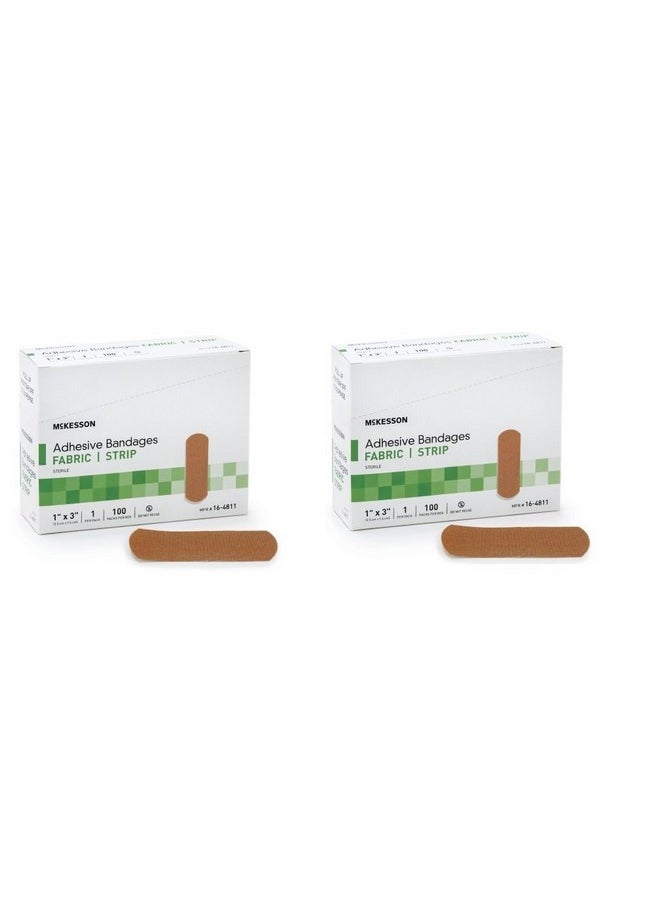 Performance Bandage Adhesive Fabric Strip, 100 Count (Pack Of 2)
