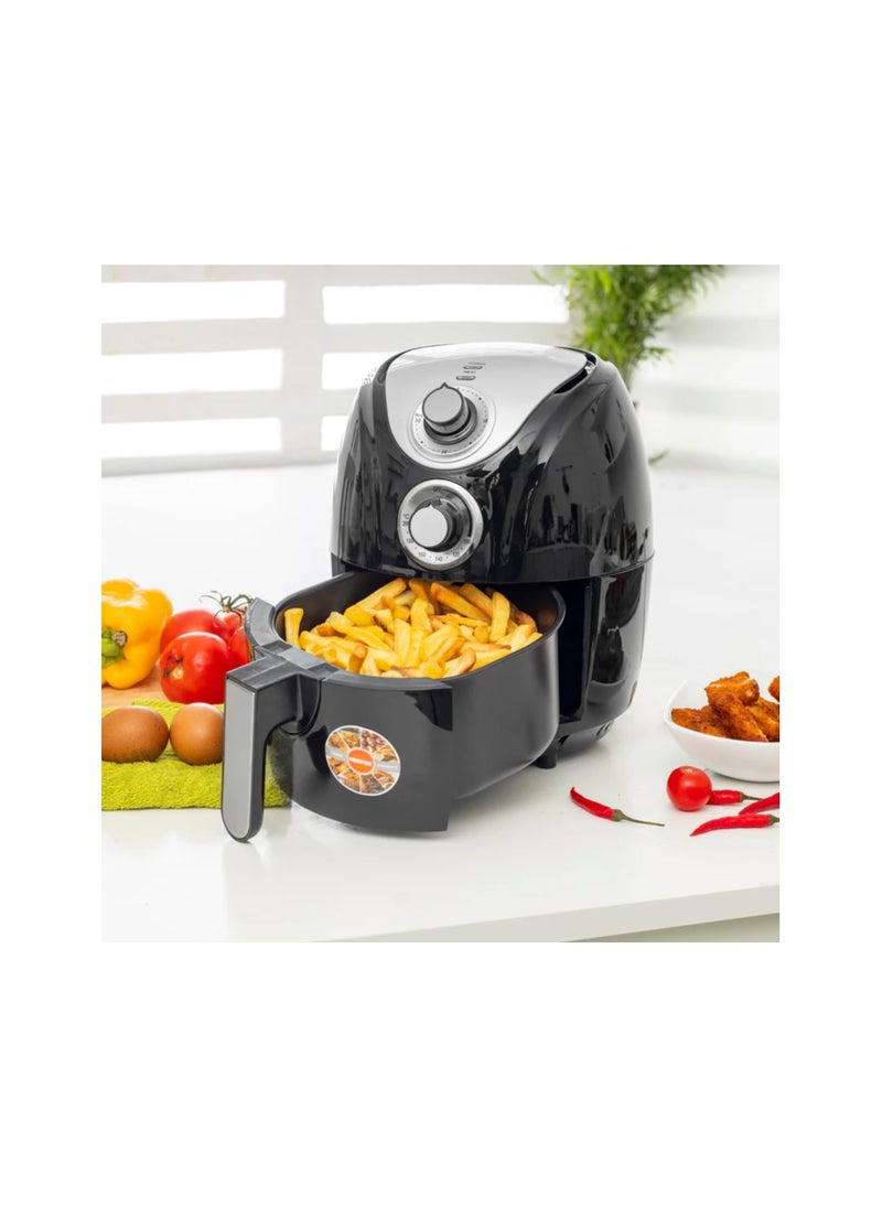 AIR FRYERS GAF37521 2.5L CAPACITY OIL FREE-30 MINUTES TIMER, 1300W POWER, HEY! HAVE A TREAT WITHOUT THE OIL VORTEX COOKS FAST